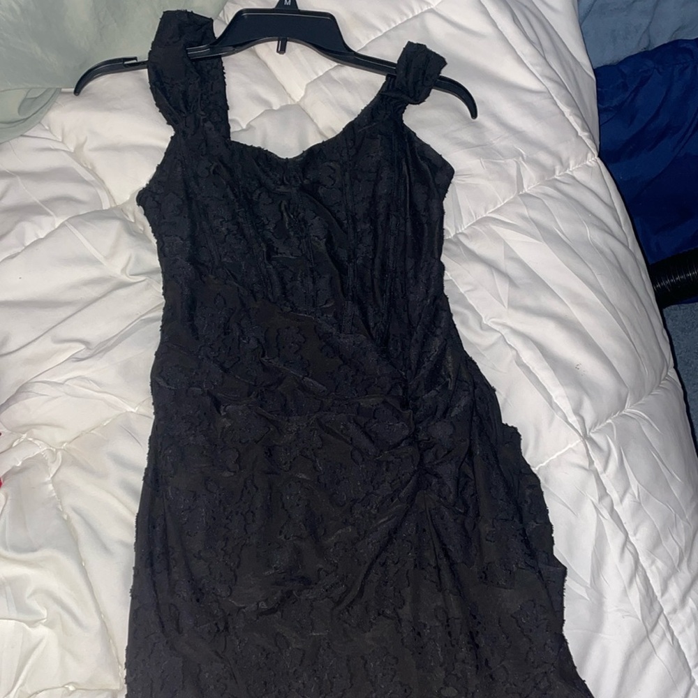 Black lace maxi dress